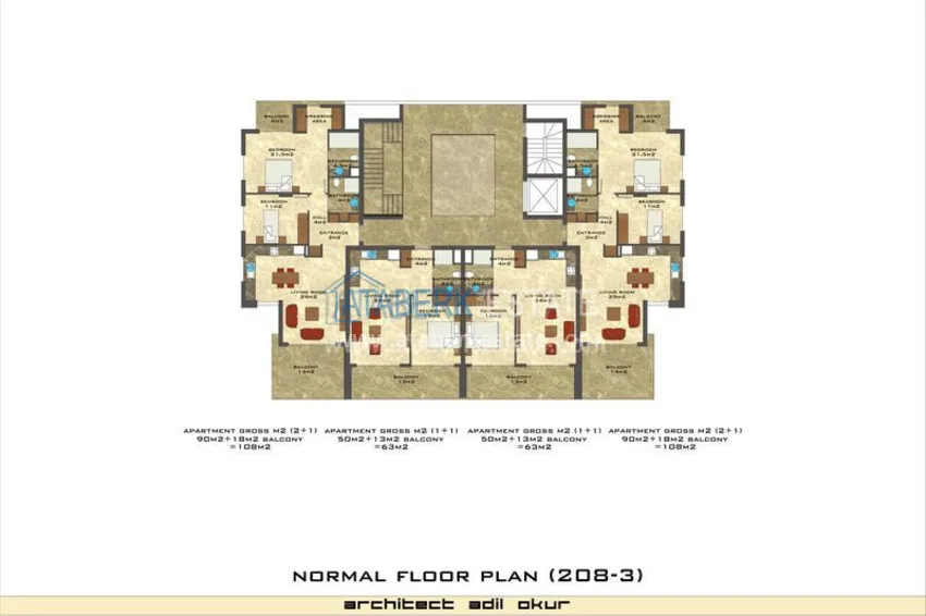 Purchase Luxury residential complex in Tosmur, located just 200 meters from the sea, at the best prices! 4 