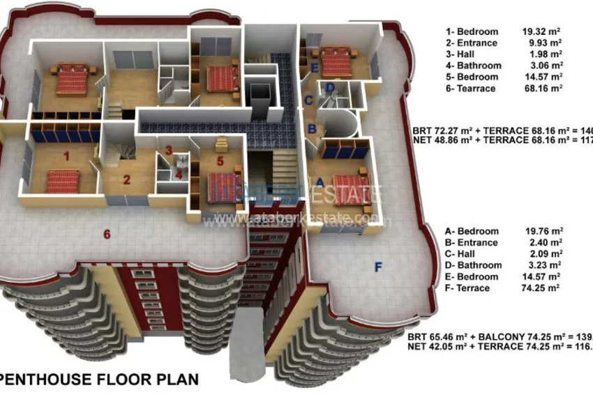 Purchase Просторные трехкомнатные квартиры в Махмутларе 2 