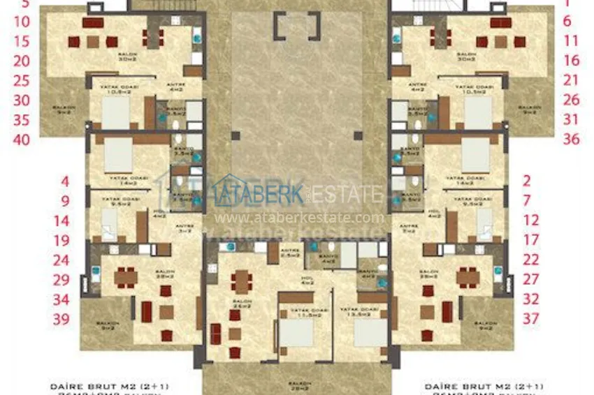 Purchase Трехкомнатные квартиры в комплексе Сан Палас Тосмур 4 