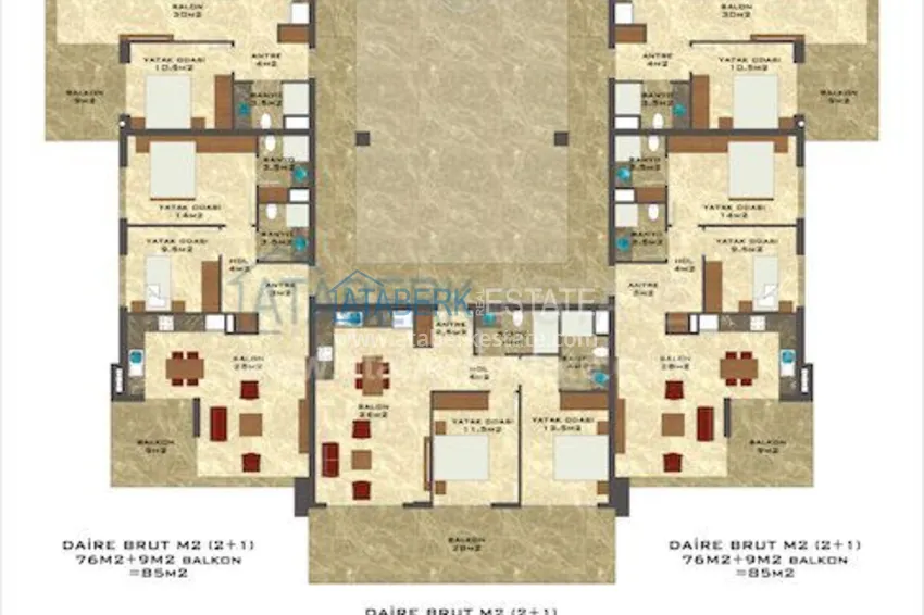 Purchase Трехкомнатные квартиры в комплексе Сан Палас Тосмур 5 