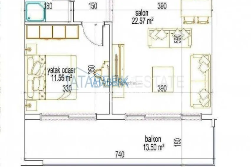 Purchase Новая двухкомнатная квартира с прекрасной отделкой в комплексе 1 