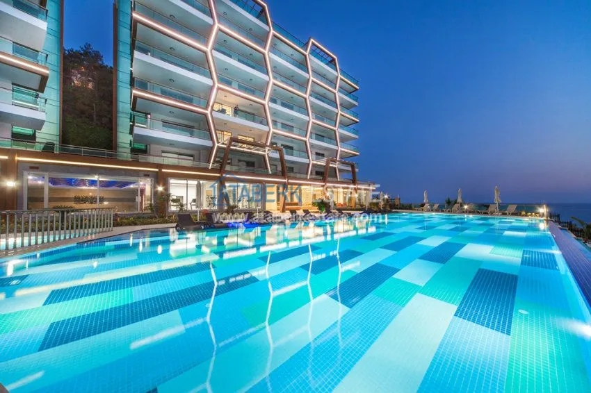 Апартаменты 1+1 в новом комплексе в центре Алании. 6 