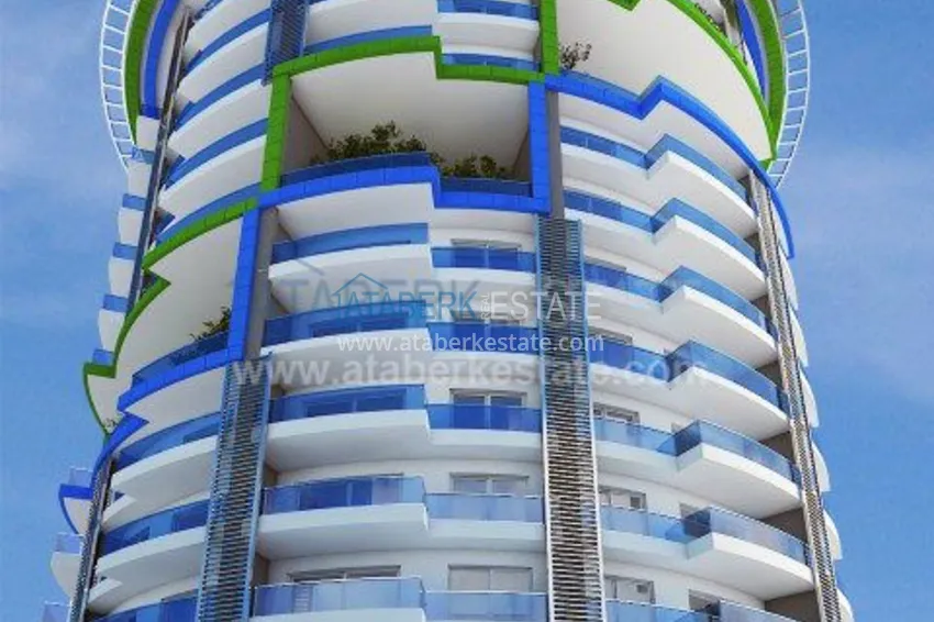 Жилой комплекс на этапе строительства необычного дизайна от застройщика 11 