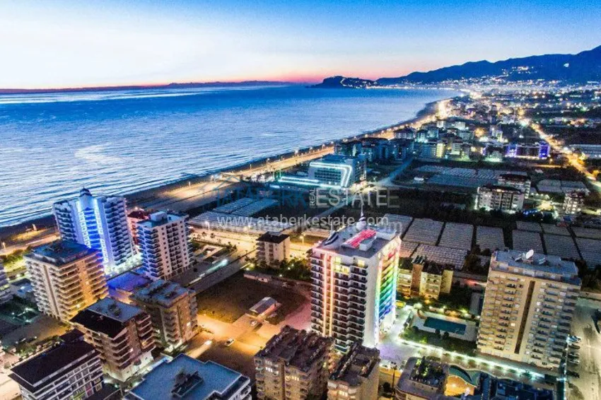 Апартаменты 2+1 с видом на море в районе Махмутлар 1 