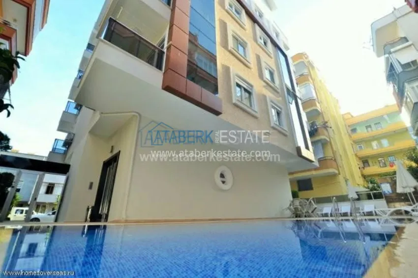 В центре Аланьи меблированная двухкомнатная квартира 2 