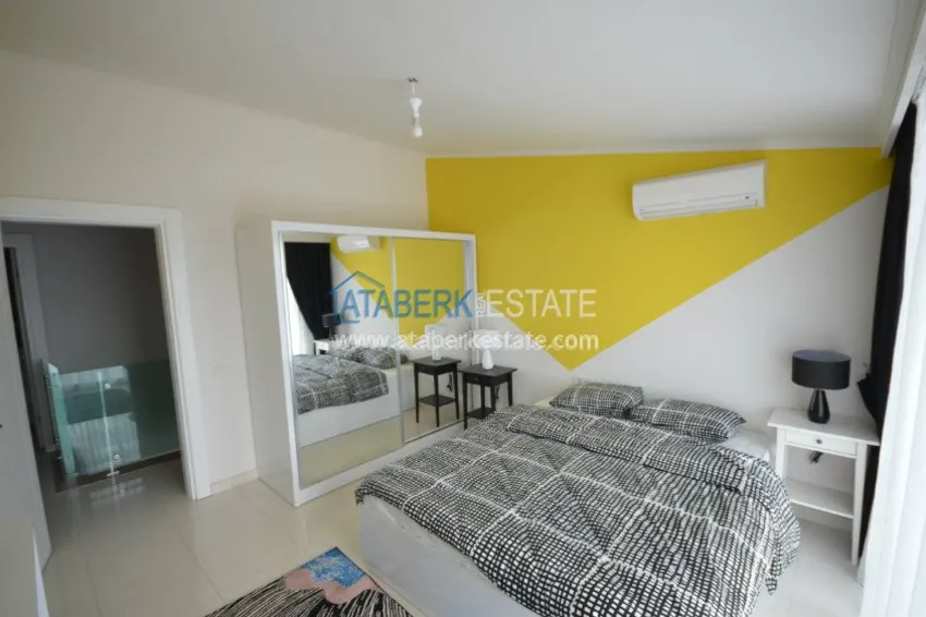 Furnished 3+1 apartment in the elite complex in Avsallar 17 