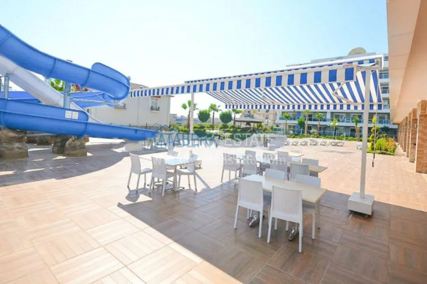 Furnished apartment on the Mediterranean coast in Oba 13 