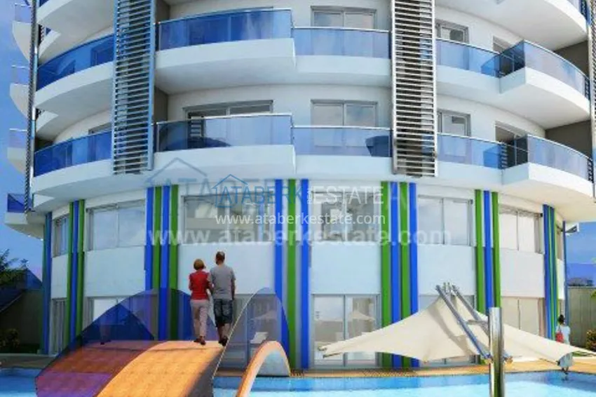 Жилой комплекс на этапе строительства необычного дизайна от застройщика 14 