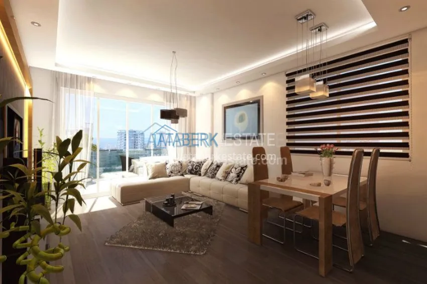 Солнечная квартира 2+1 в Махмутларе 7 