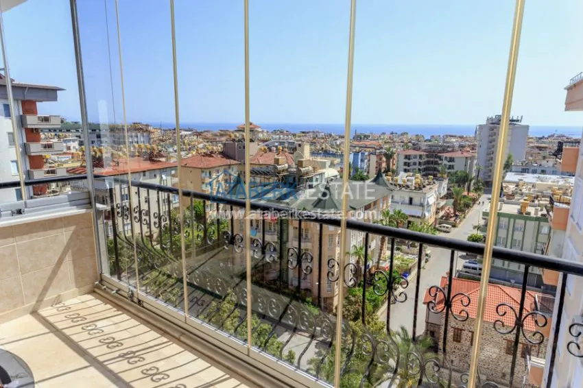 4+1 duplex with stunning views of the sea and the fortress in the center of Alanya 7 
