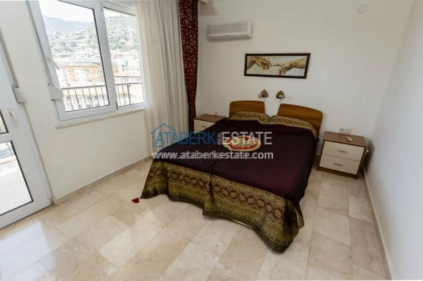 4+1 duplex with stunning views of the sea and the fortress in the center of Alanya 13 