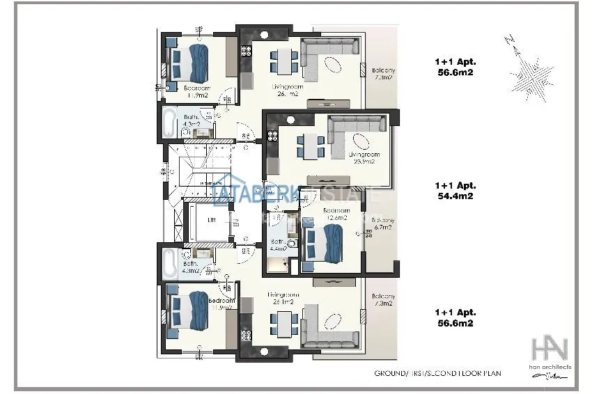 ТОРОПИТЕСЬ! Новый проект на стадии строительства на пляже Клеопатры! 20 