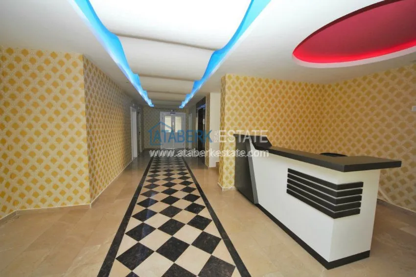 1+1 apartment in the new complex in Kestel 8 