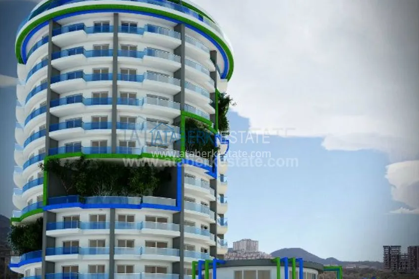 Жилой комплекс на этапе строительства необычного дизайна от застройщика 19 