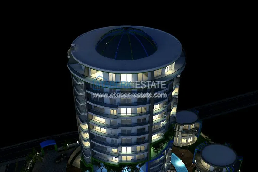 Жилой комплекс на этапе строительства необычного дизайна от застройщика 23 