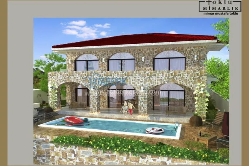 Особняк на этапе строительства у горной реки Дымчай 1