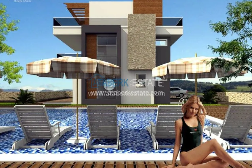 Виллы в популярном районе всего в 250 метрах от моря с гибкими условиями оплаты 1 