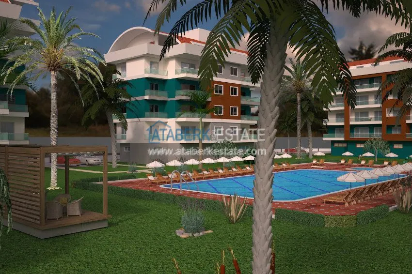 Apartments in the modern complex in Oba 15 