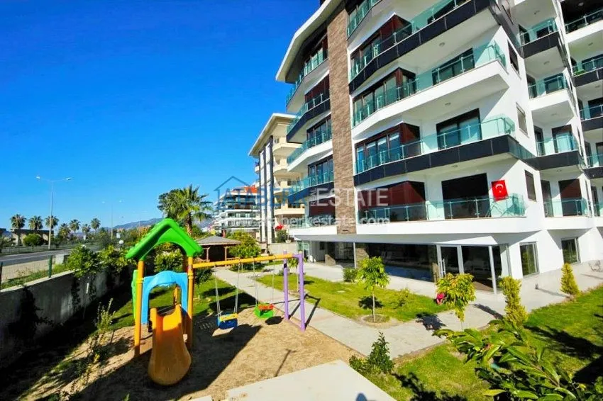 1+1 apartment in the new complex in Kestel 25 