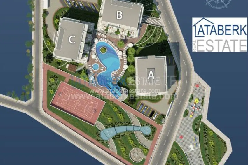 Luxury residential complex in Tosmur, located just 200 meters from the sea, at the best prices! 52 