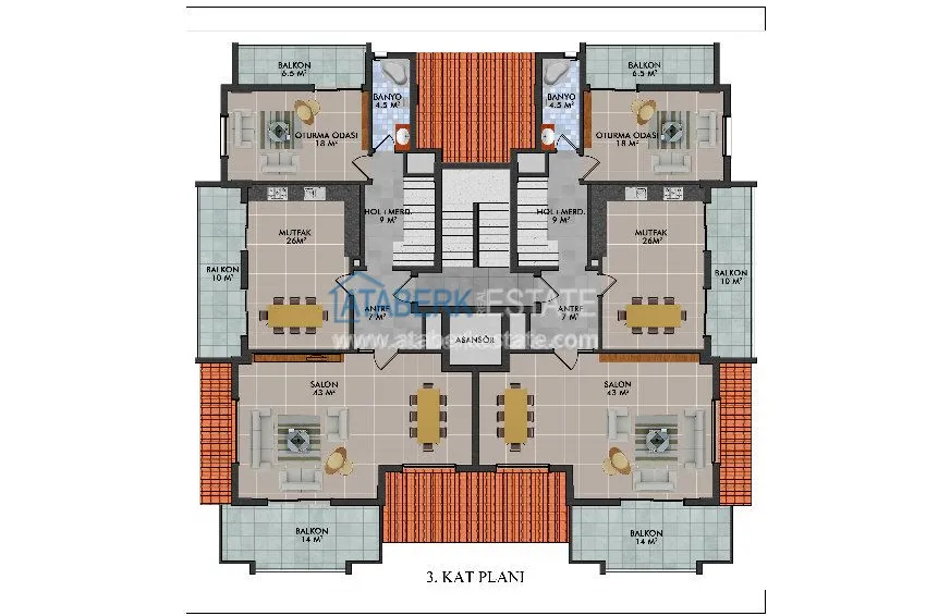 Большие квартиры с видом на всю Аланию напрямую от застройщика 11 